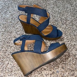 Blue Suede Wedges💙